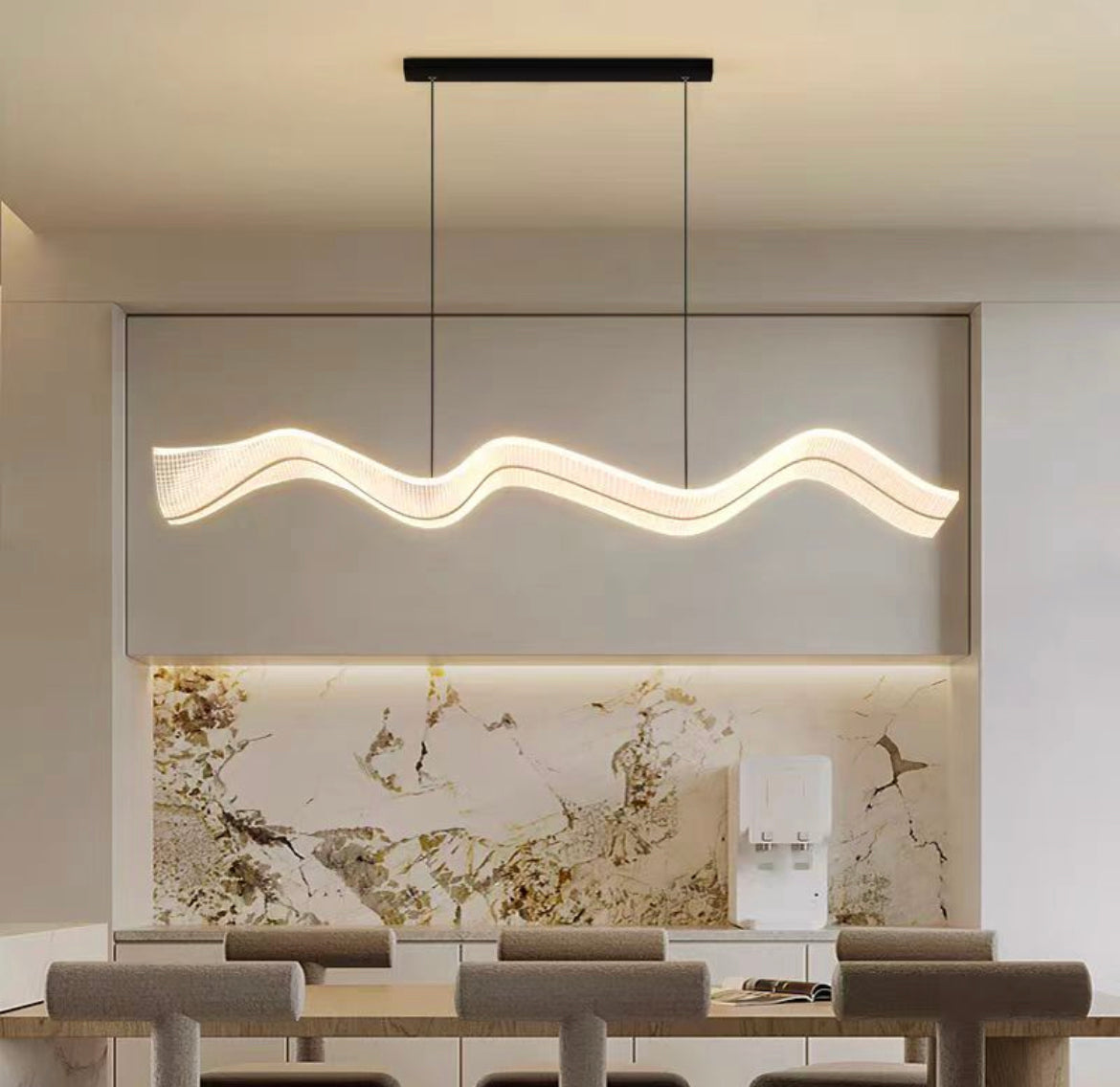 Luxury Crystal Wave Dining Light