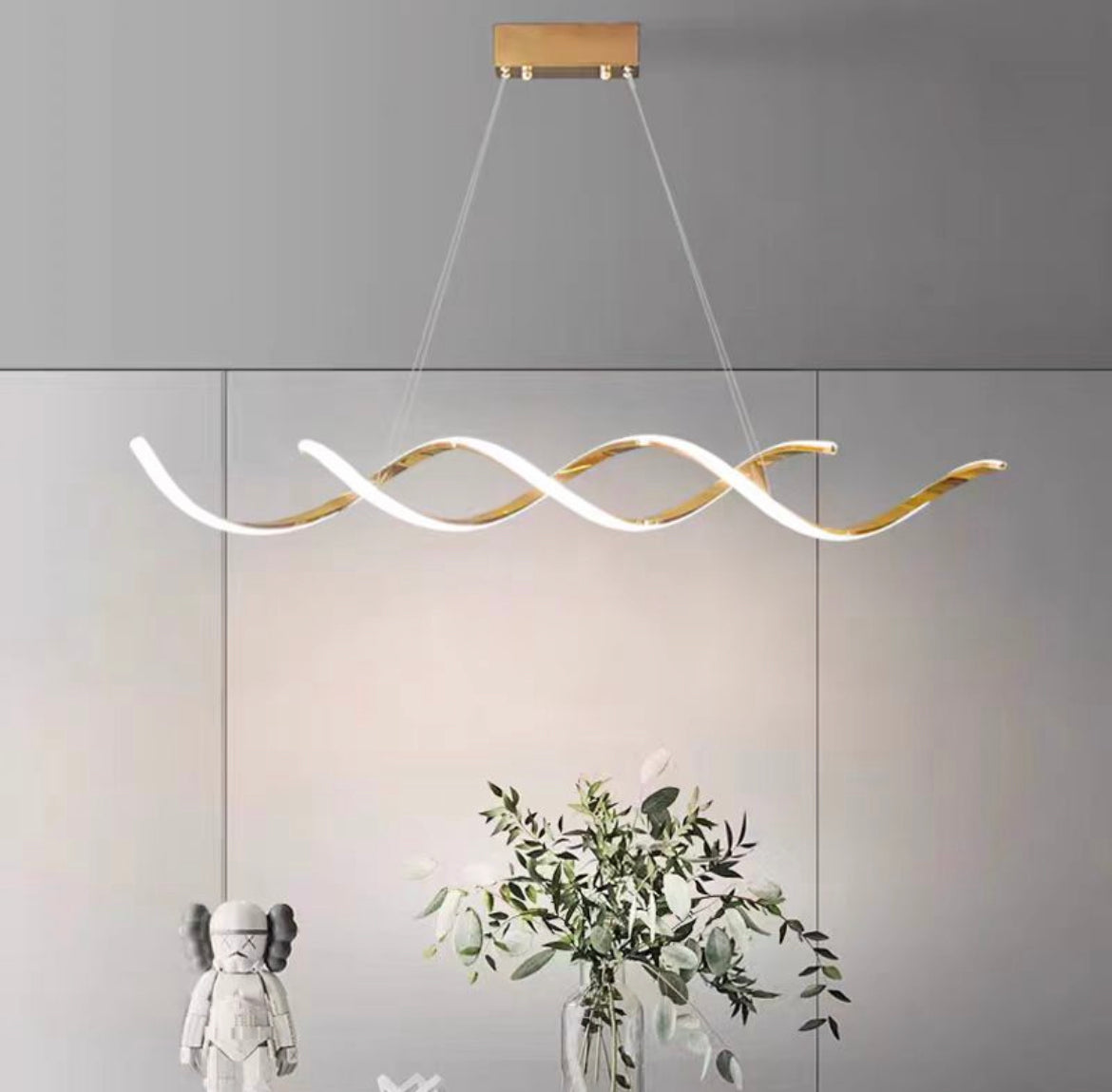 Linear Spiral LED Kitchen Island Light