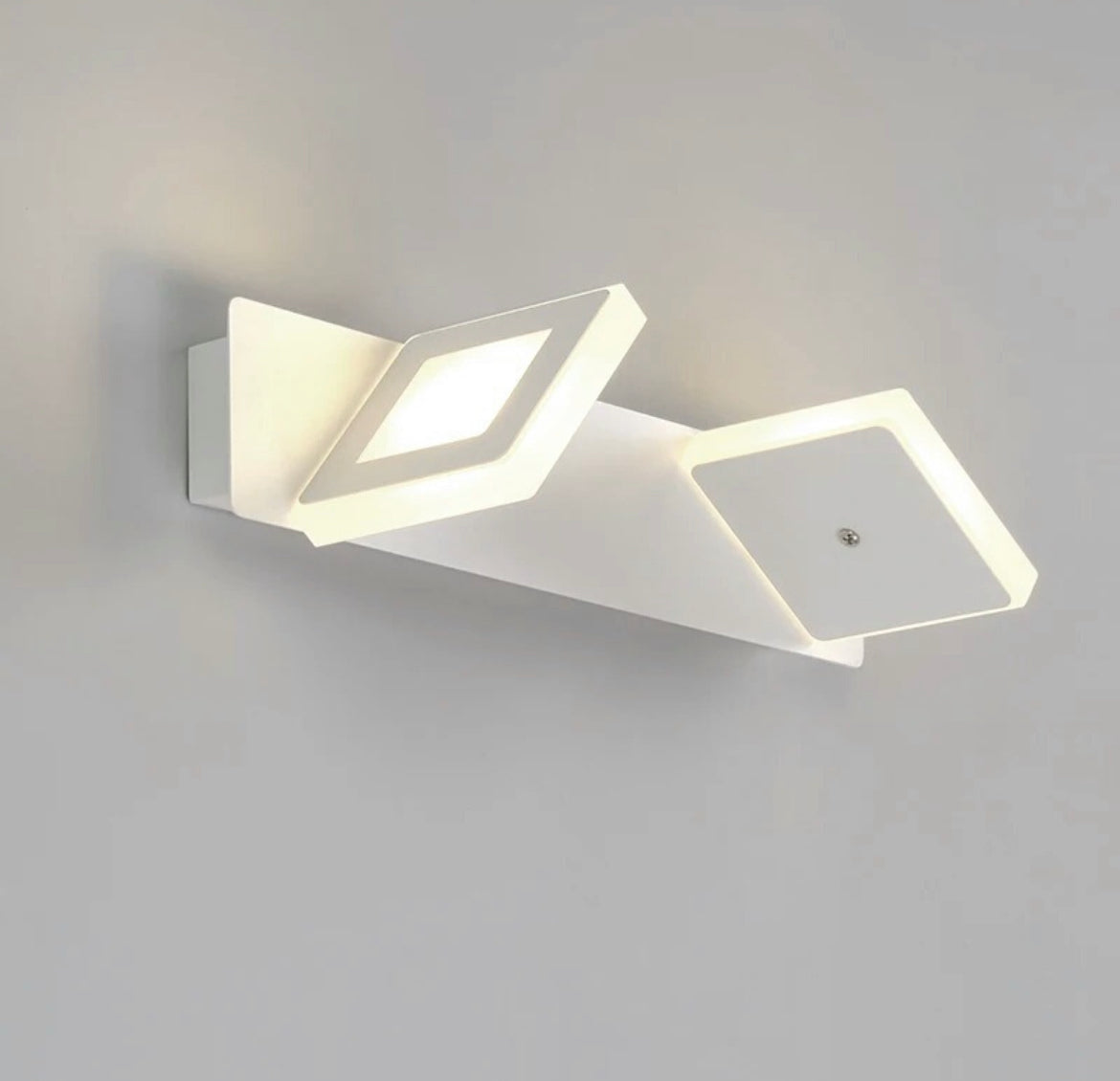 Square Flush Modern Sleek Bathroom Light