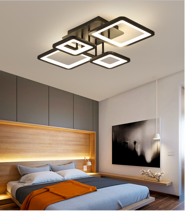 Four Square Led Ceiling Flush Pendant Light