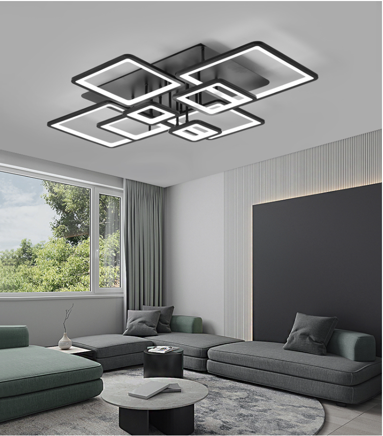 Eight Square Semi Flush Ceiling Lights