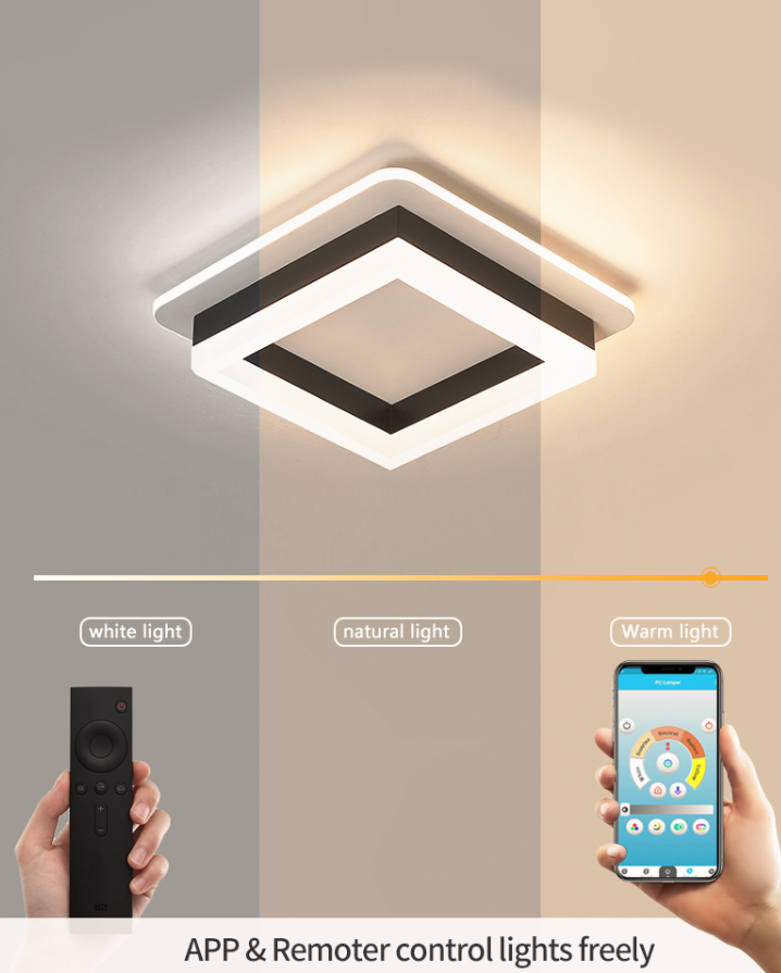 Luxurious Black Square Led Corridor Light