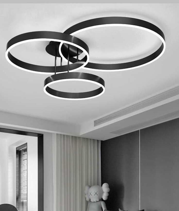 3 Ringed Circular Pendant Light