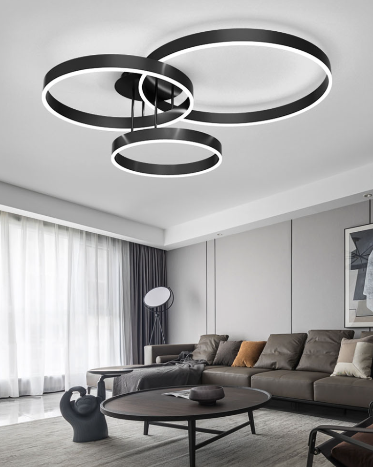 3 Ringed Circular Pendant Light